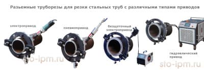 Вариации различных типов приводов для труборезов серии ISD Aotai